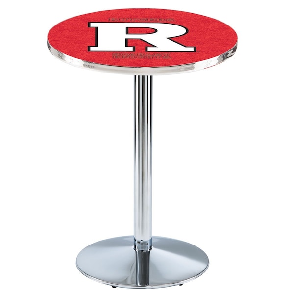 42" Chrome Rutgers Pub Table